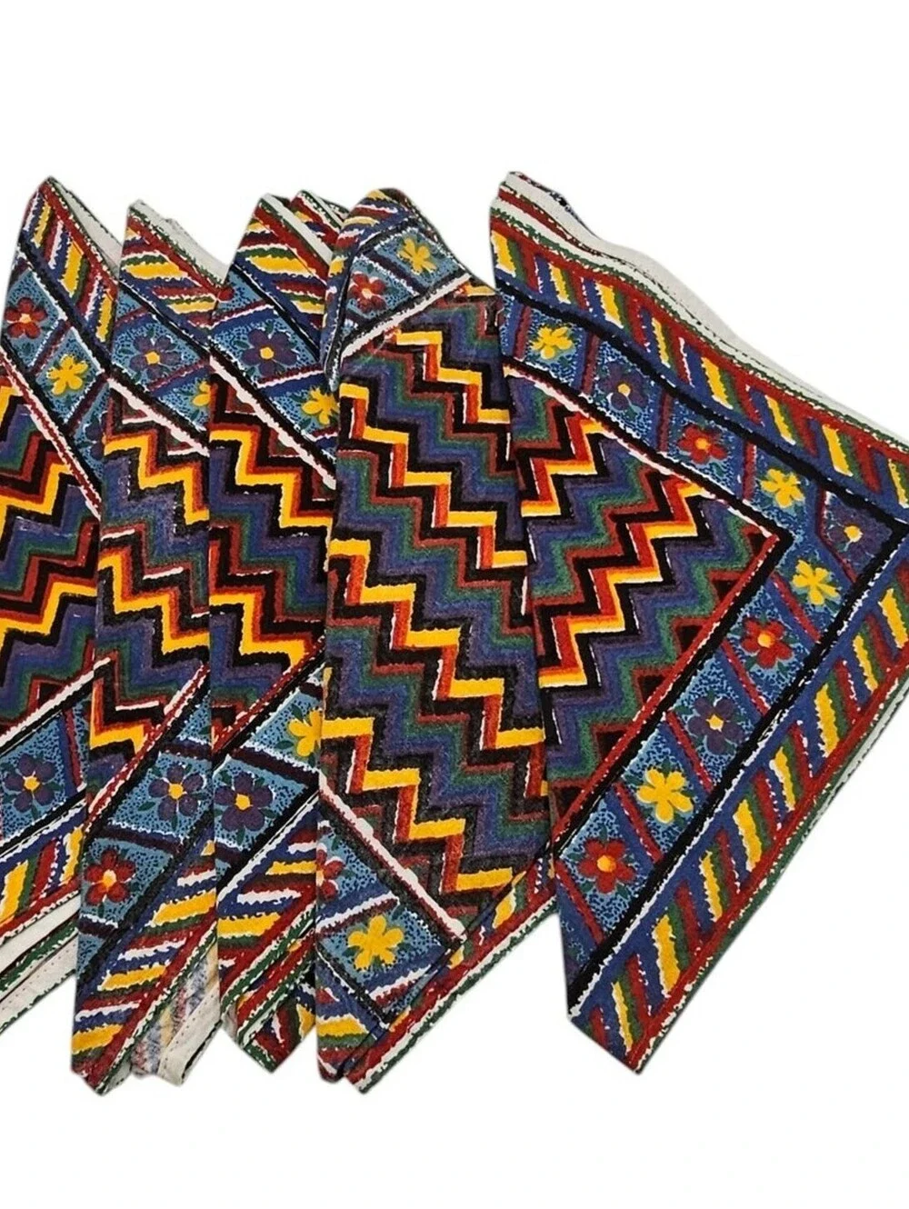 Set of 5 Vintage Cost Plus World Market 100% Cotton Napkins Southwestern
